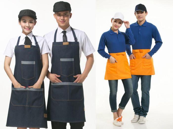 Tạp dề là một trong những kiểu đồng phục phổ biến trong ngành dịch vụ nhà hàng, khách sạn, quán ăn,... hiện nay